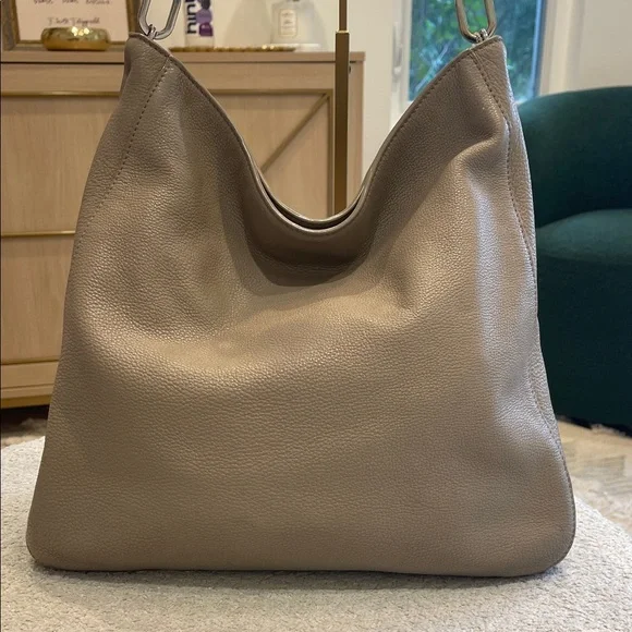 Tory Burch Taupe Leather Hobo Bag - Picture 6 of 7